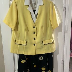 VINTAGE: Studio I Blazer with Black Floral Skirt (SET)